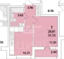 1-к кв. Санкт-Петербург Кубинская ул., 82к3с1 (30.3 м) - Фото 2