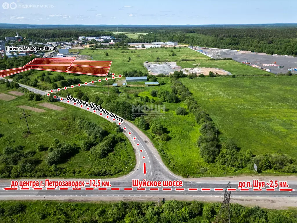 Участок в Прионежский район, посёлок Мелиоративный (2.3 м) - Фото 1