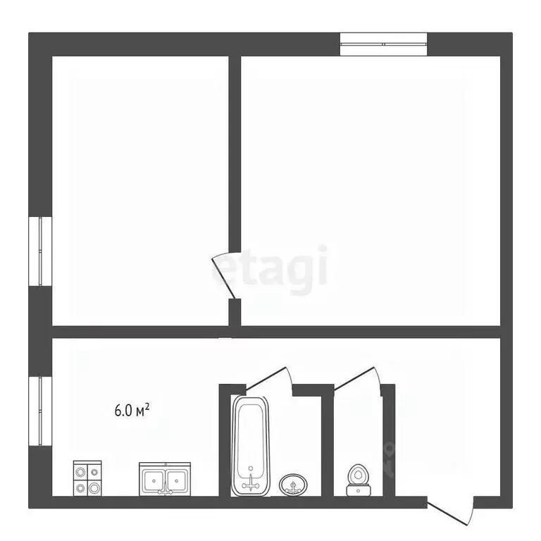 2-к кв. Свердловская область, Талица ул. Ленина, 84 (40.0 м) - Фото 1