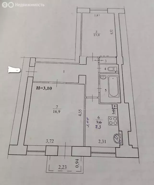 2-комнатная квартира: Волгоград, улица Кузнецова, 34 (52 м) - Фото 2