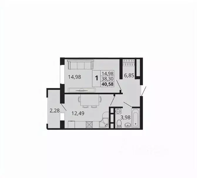 1-к кв. Краснодарский край, Краснодар пос. Знаменский, Родные Просторы ... - Фото 1