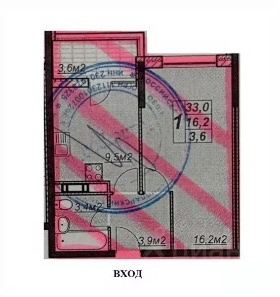 1-к кв. Краснодарский край, Анапа Крестьянская ул., 27к4 (36.3 м) - Фото 2