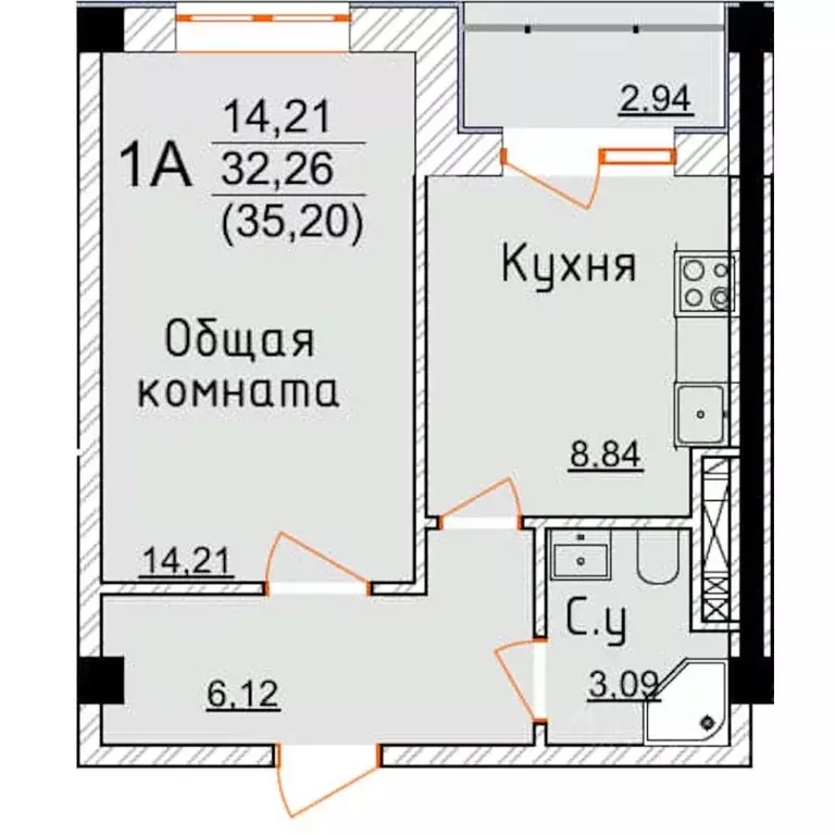 1-к кв. Дагестан, Дербент ул. Графа Воронцова, 78скА-6 (35.2 м) - Фото 0