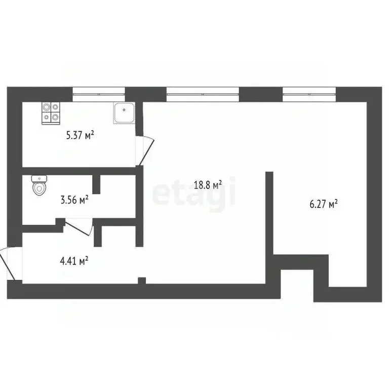 2-к кв. Крым, Симферополь ул. Шполянской (40.0 м) - Фото 2