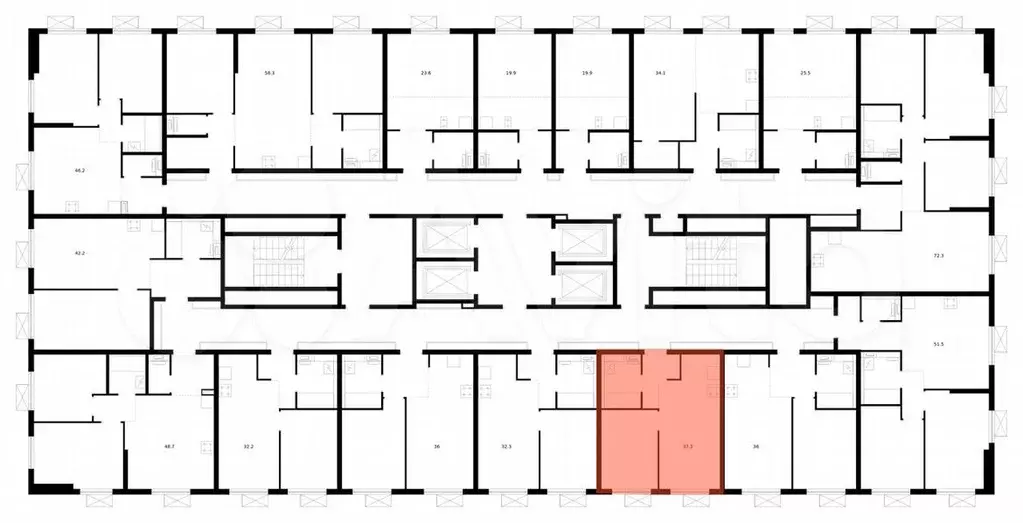 1-к. квартира, 32,3м, 29/33эт. - Фото 1