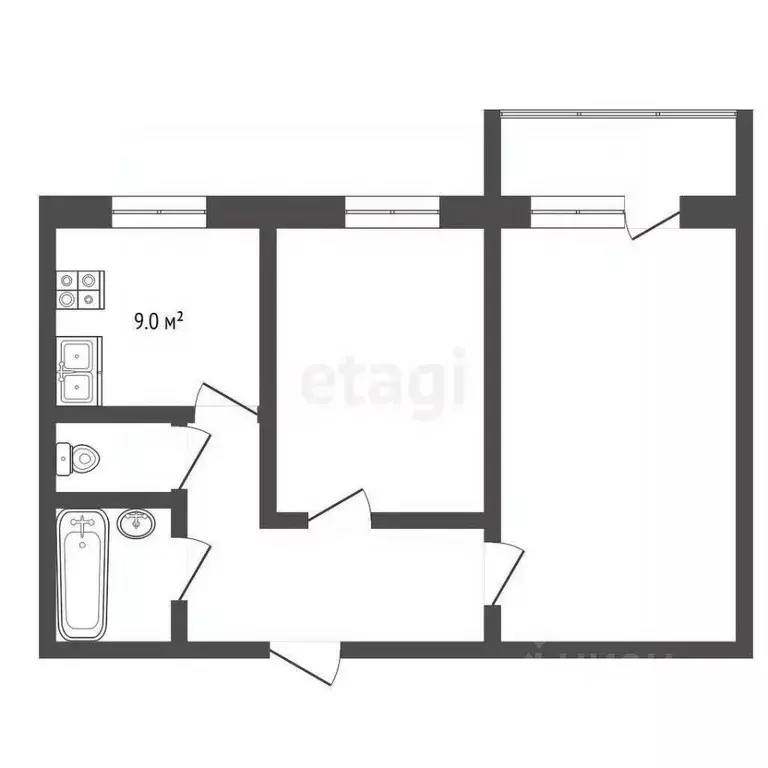 2-к кв. Ярославская область, Ярославль Яковлевская ул., 4 (52.0 м) - Фото 2