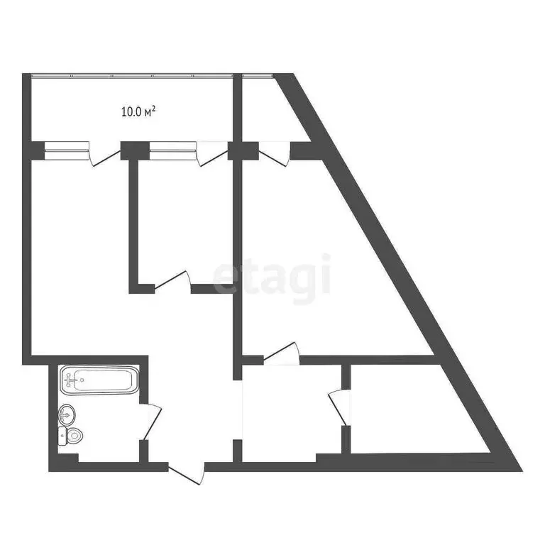 2-комнатная квартира: Севастополь, Парковая улица, 7 (56.8 м) - Фото 0