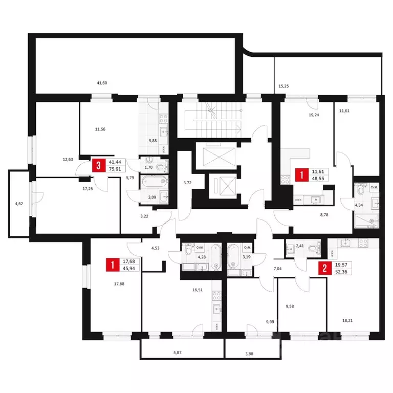 1-к кв. Башкортостан, Уфа ул. Большая Московская, 11 (45.94 м) - Фото 2