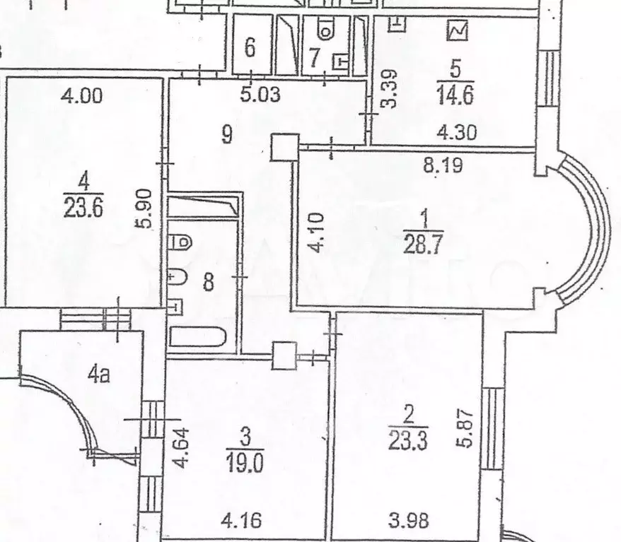 4-к. квартира, 141 м, 4/14 эт. - Фото 0