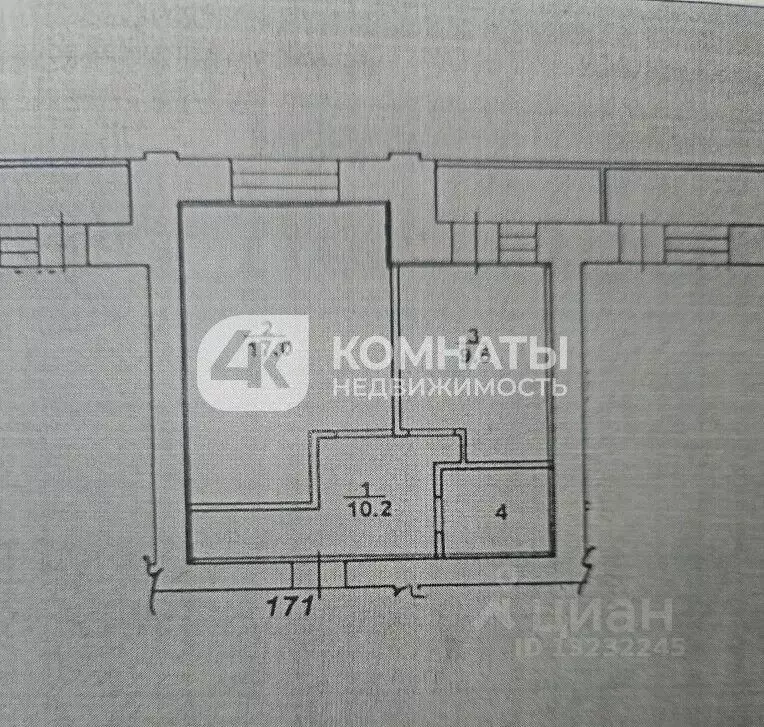 1-к кв. Воронежская область, Воронеж ул. Антонова-Овсеенко, 29 (41.0 ... - Фото 2