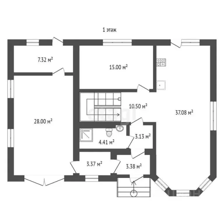 Дом в Тюменская область, Тюменский муниципальный округ, с. Кулига ул. ... - Фото 1