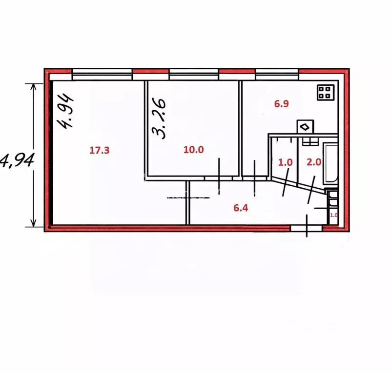 2-к кв. Санкт-Петербург, Санкт-Петербург, Колпино ул. Веры Слуцкой, 19 ... - Фото 2
