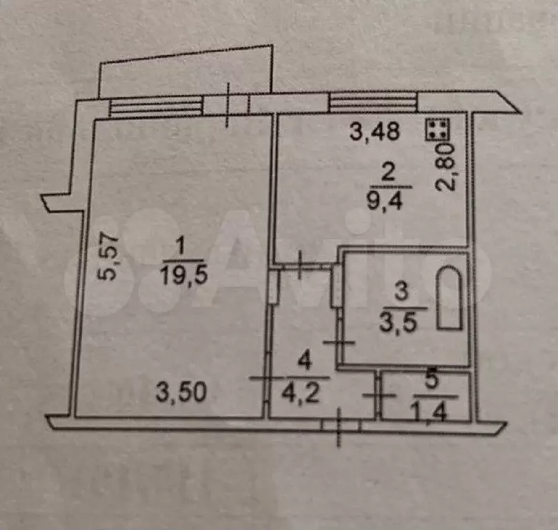 1-к. квартира, 38 м, 1/9 эт. - Фото 0