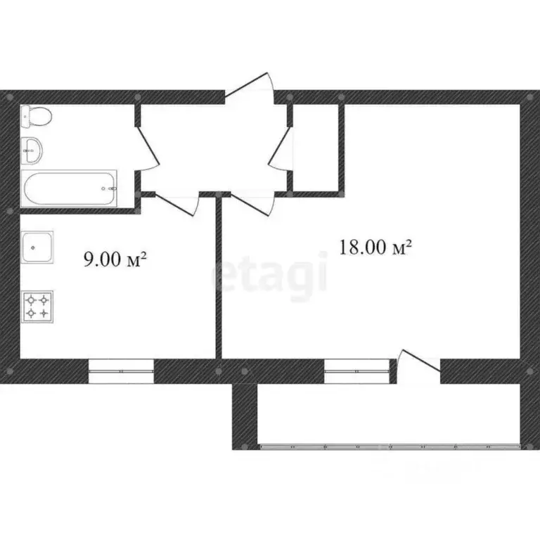 1-к кв. Костромская область, Кострома Паново мкр, 30 (35.0 м) - Фото 1