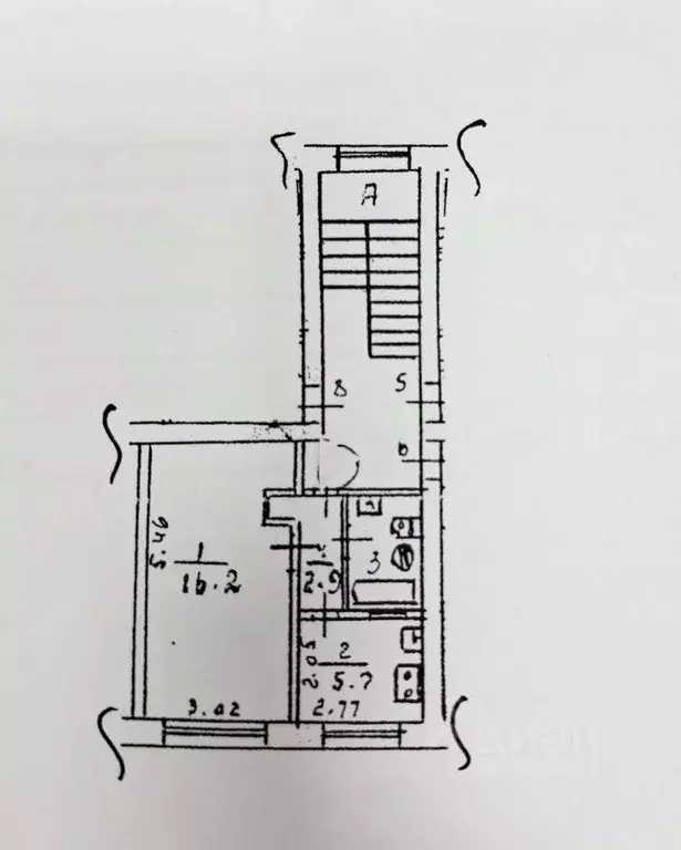 Квартира, 1 комната, 28.1 м - Фото 1