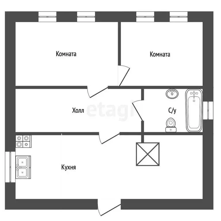 Дом в Верхний Тагил, улица Розы Люксембург (32.9 м) - Фото 1