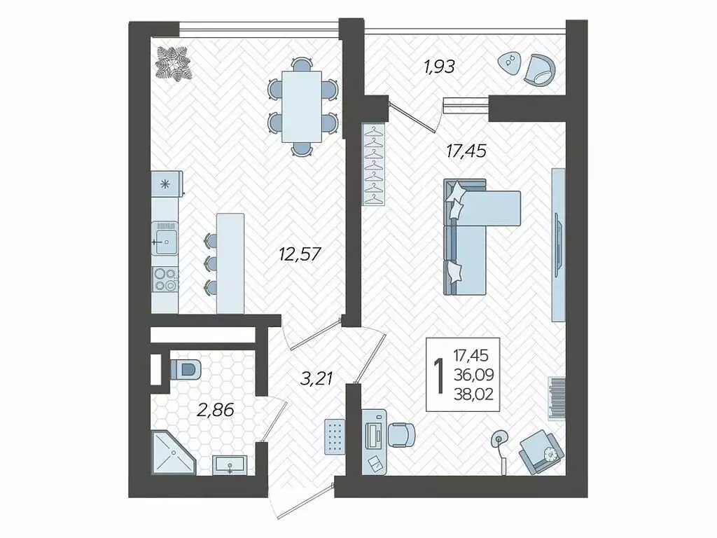 1-комнатная квартира: Сочи, микрорайон Бытха, Ясногорская улица, ... - Фото 1