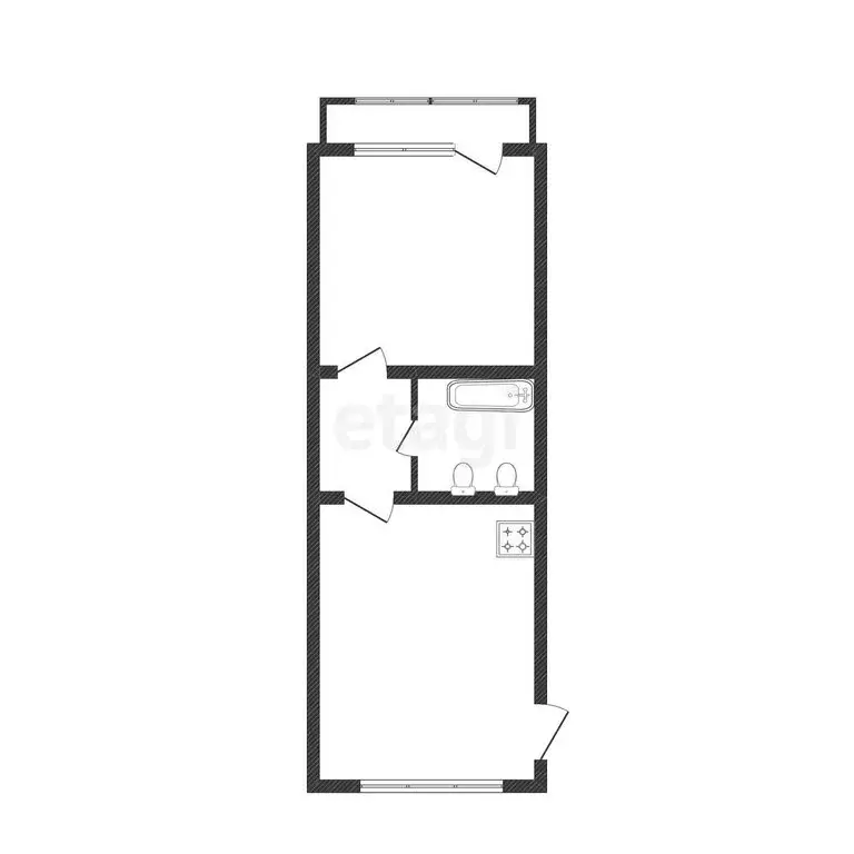 1-комнатная квартира: Маркова, микрорайон Зелёный Берег, Зелёная ... - Фото 1