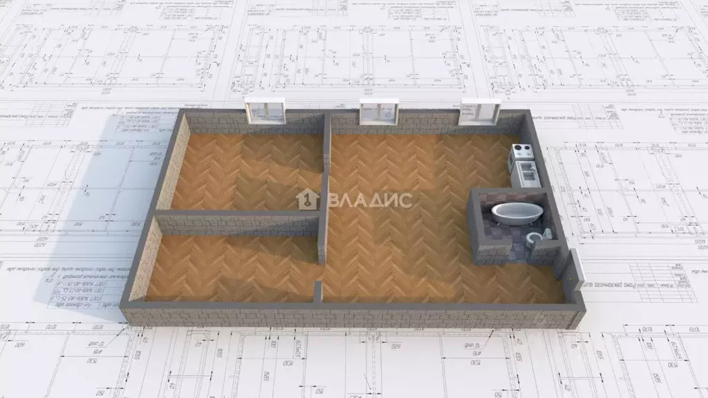 2-к кв. Иркутская область, Ангарск 207/210 кв-л,  (44.6 м) - Фото 2