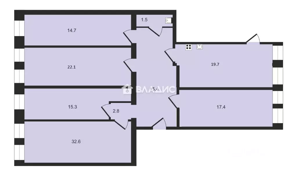 Комната Санкт-Петербург Нейшлотский пер., 15б (22.1 м) - Фото 2