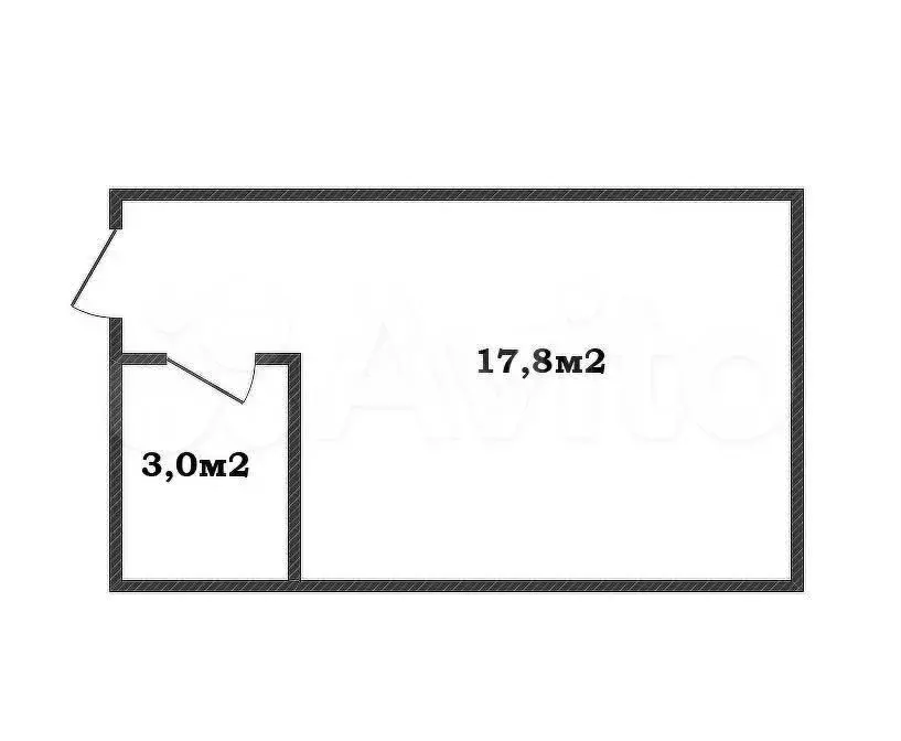 Апартаменты-студия, 20,8 м, 1/5 эт. - Фото 0