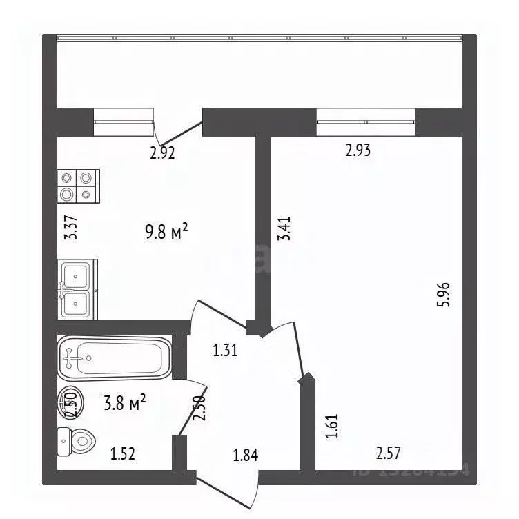 1-к кв. Вологодская область, Череповец Рыбинская ул., 14 (34.6 м) - Фото 1