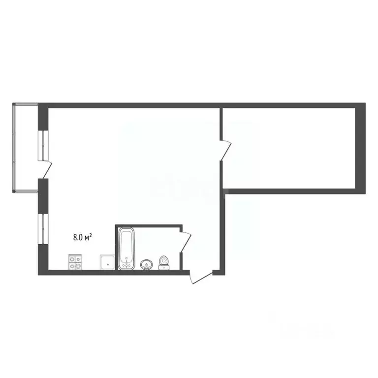 2-к кв. Тамбовская область, Тамбов ул. Бориса Васильева, 20 (44.3 м) - Фото 2