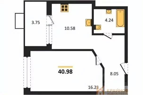 1-к кв. Воронежская область, Воронеж наб. Чуева, 7 (40.98 м) - Фото 0