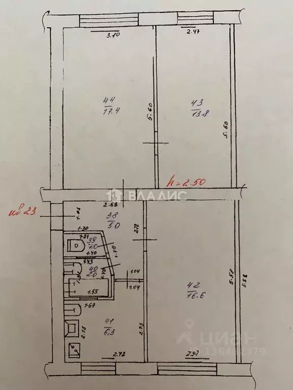 3-к кв. Адыгея, Майкоп ул. Калинина, 217 (62.1 м) - Фото 2