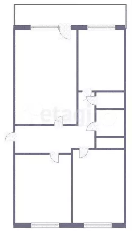 3-к. квартира, 56,8 м, 4/5 эт. - Фото 1