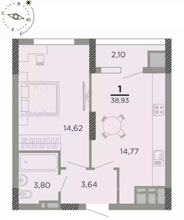 1-к кв. Рязанская область, Рязань Совхозная ул., 6 (38.93 м) - Фото 0