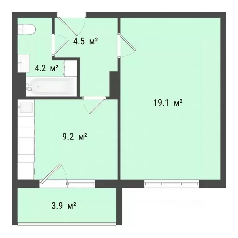 1-к кв. Омская область, Омск Сады Наука мкр, с1 (37.0 м) - Фото 0