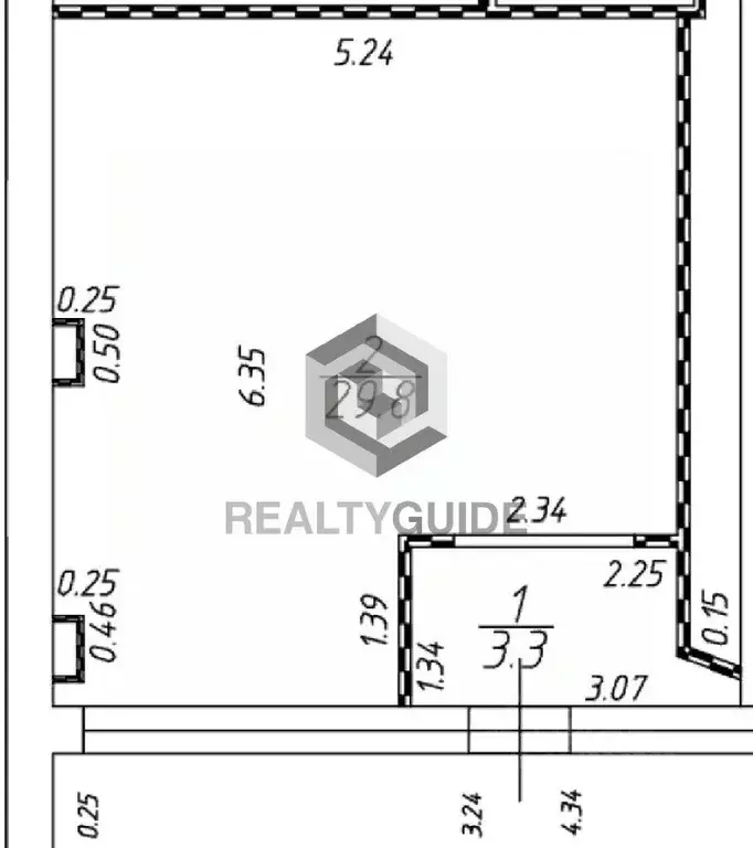 Торговая площадь в Москва Староалексеевская ул., 5 (33 м) - Фото 1