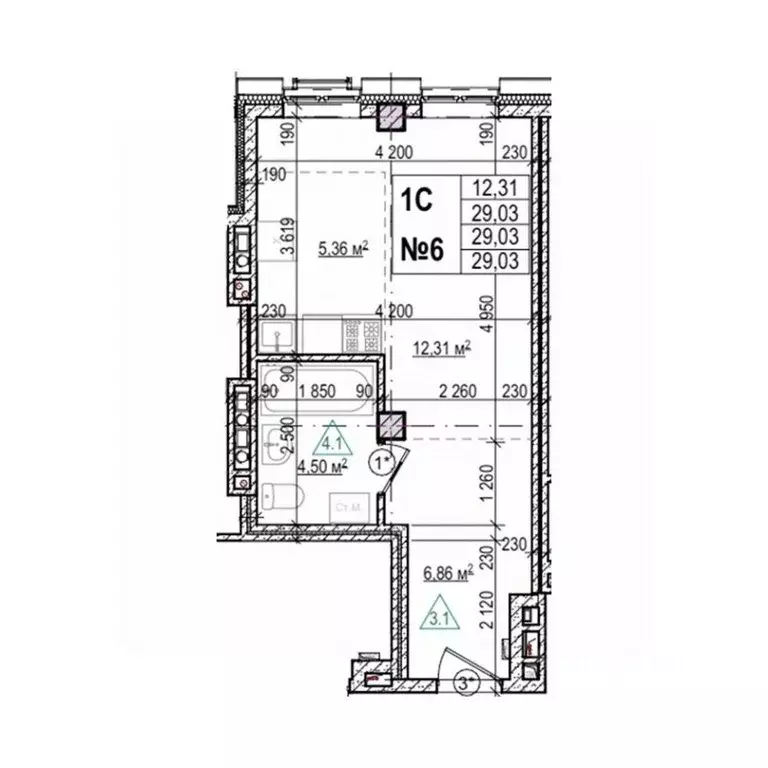 Студия Приморский край, Уссурийск Семь Ветров мкр, Уссури Парк жилой ... - Фото 1