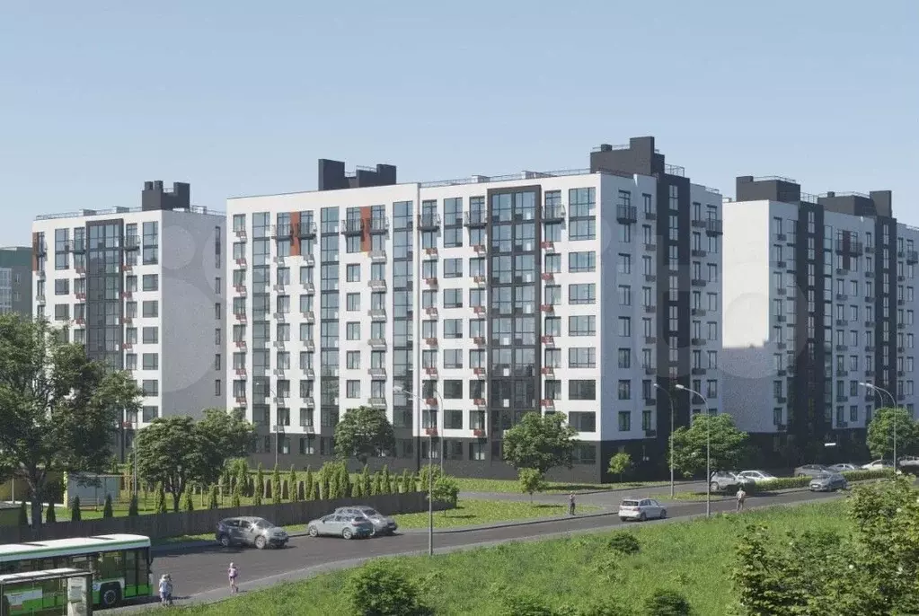 2-к. квартира, 51,6 м, 1/9 эт. - Фото 0