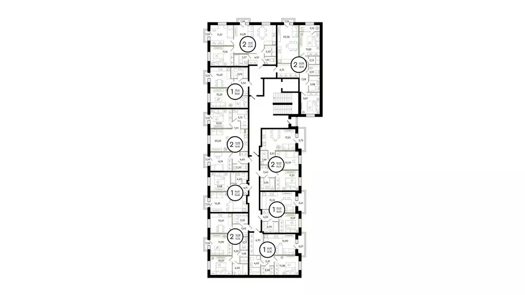 2-комнатная квартира: Тюмень, улица Александра Звягина, 7 (53.54 м) - Фото 1