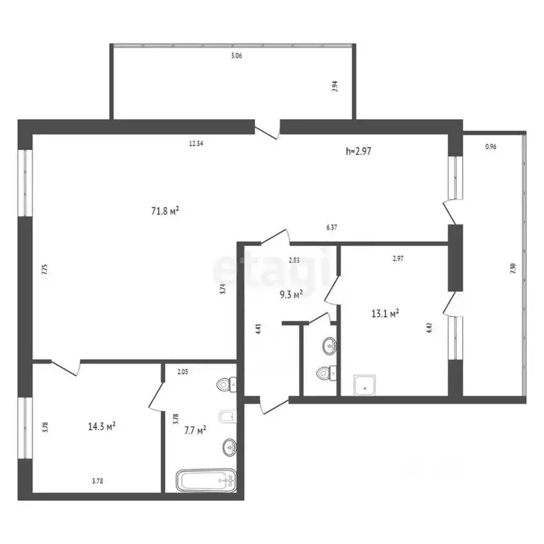4-к кв. Красноярский край, Красноярск ул. 78-й Добровольческой ... - Фото 2