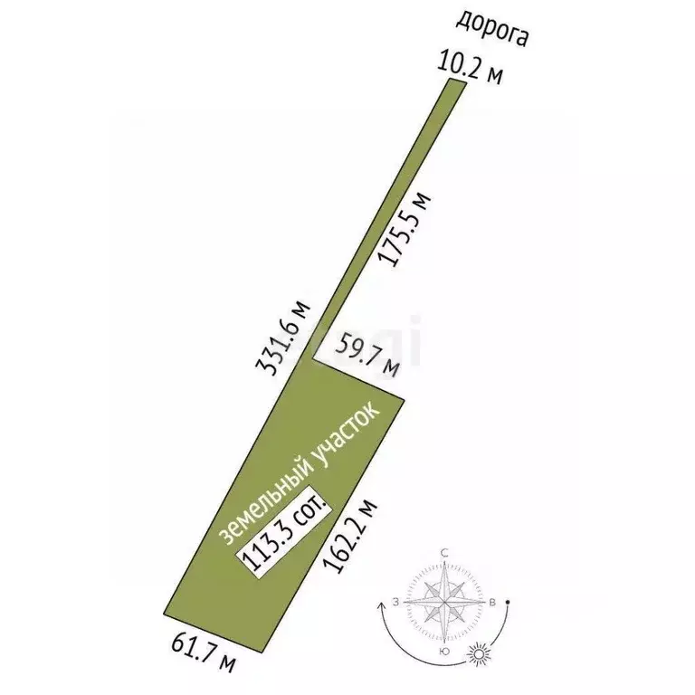 Участок в Крым, Ленинский район, Батальненское с/пос, с. Южное ул. ... - Фото 2