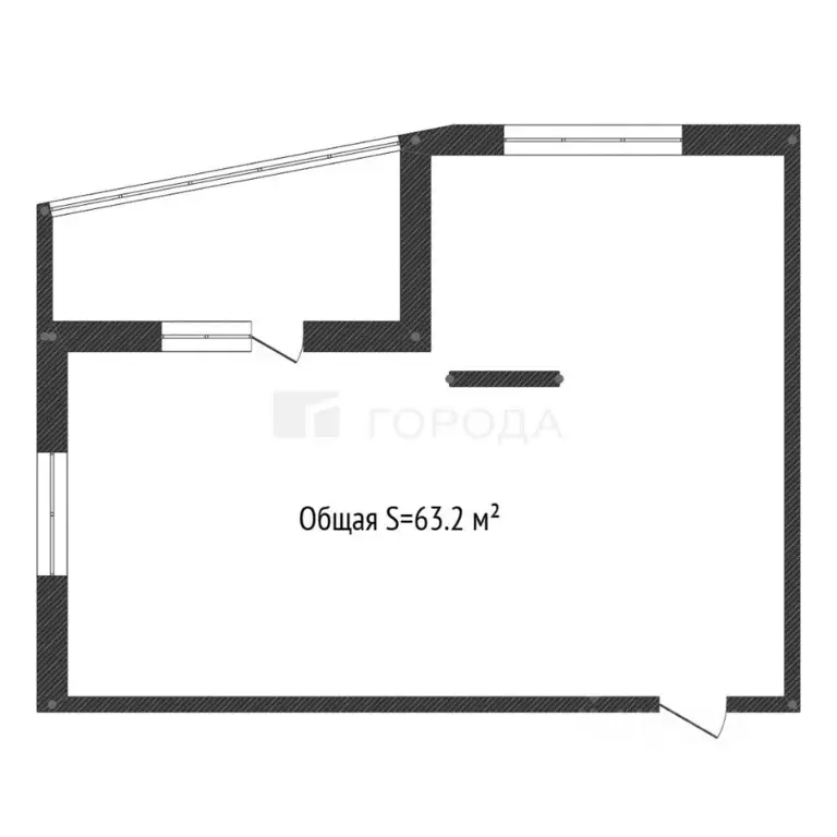 Студия Кемеровская область, Новокузнецк ул. Свердлова, 9 (63.2 м) - Фото 2