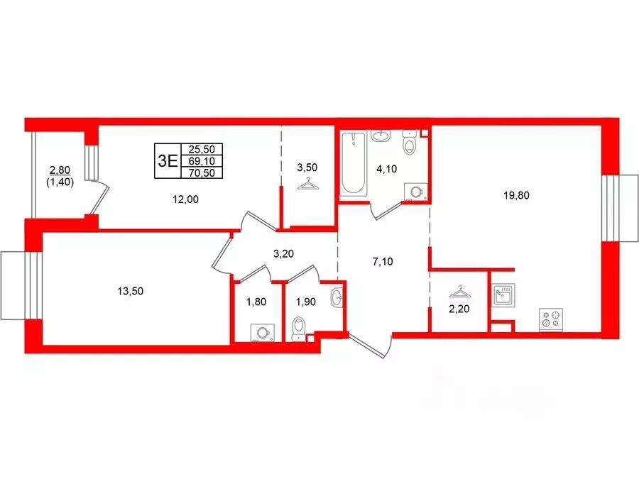 2-к кв. Санкт-Петербург, Санкт-Петербург, Сестрорецк Авиационная ул., ... - Фото 1