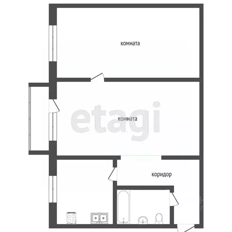 2-к кв. Московская область, Воскресенск Центральный мкр, ул. Победы, ... - Фото 2