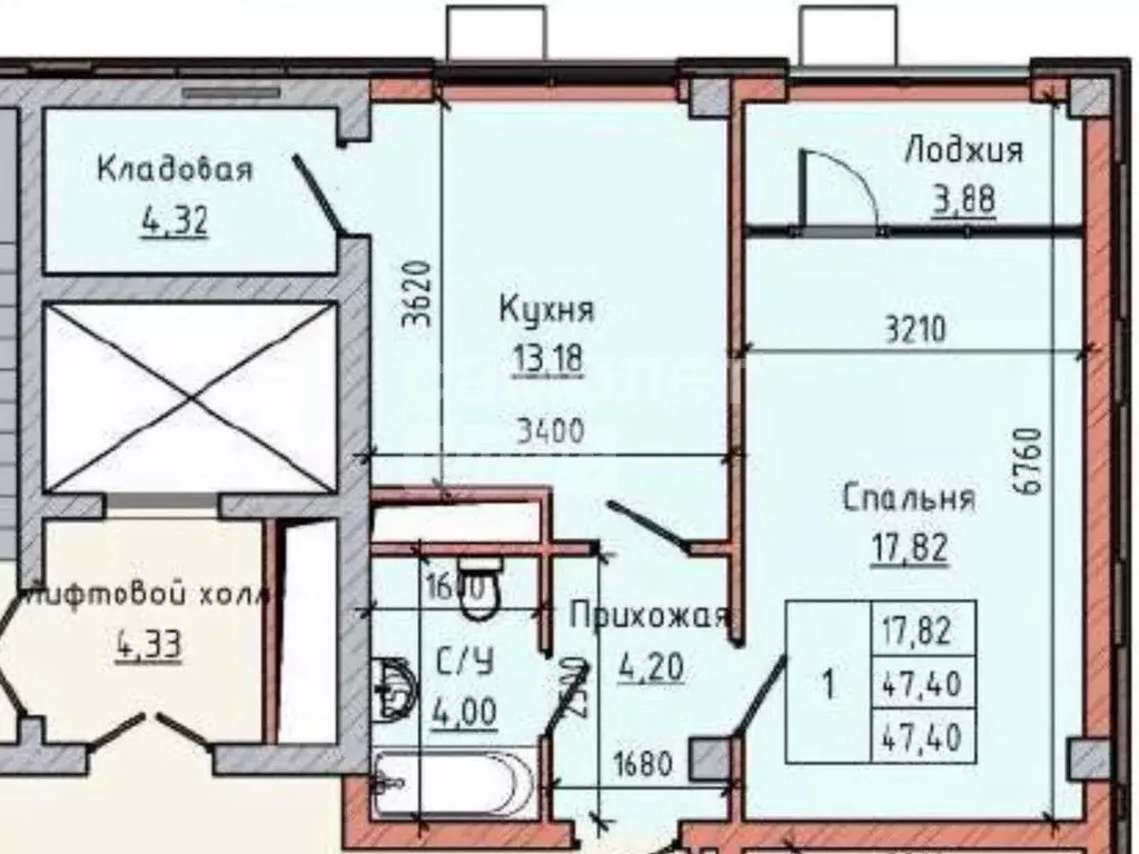 1-к кв. Кабардино-Балкария, Нальчик ул. Шогенова, 14 (47.4 м) - Фото 2