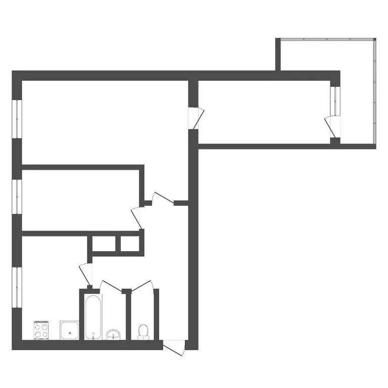 3-комнатная квартира: Тюмень, улица Мельникайте, 66 (60 м) - Фото 0
