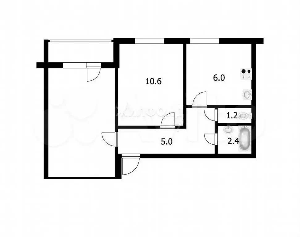 Комната 11м в 2-к., 5/5эт. - Фото 1