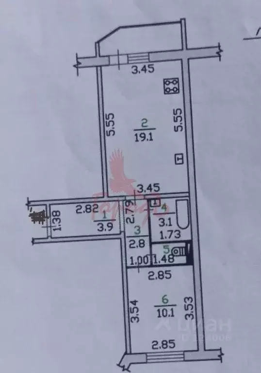 1-к кв. Орловская область, Орел Авиационная ул., 7к1 (40.3 м) - Фото 1