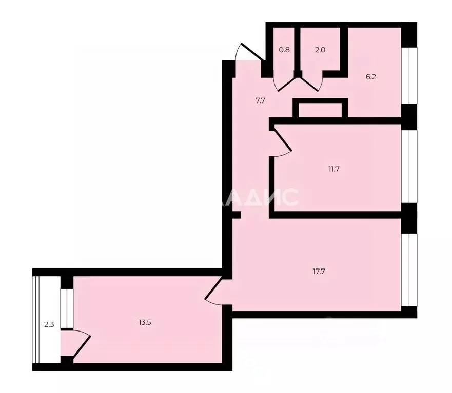 3-к кв. Санкт-Петербург Серебристый бул., 5К1 (59.6 м) - Фото 2