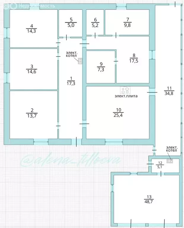 Дом в село Чигири, Сталинградская улица, 4 (243.4 м) - Фото 1