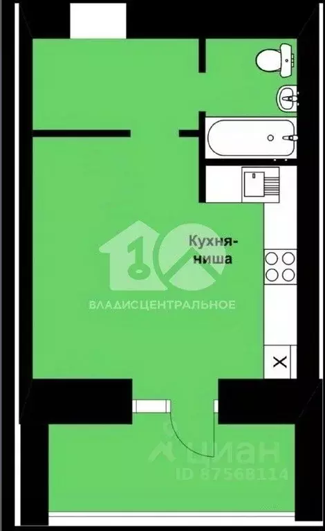 Студия Новосибирская область, Новосибирск Танковая ул., 32 (24.5 м) - Фото 2