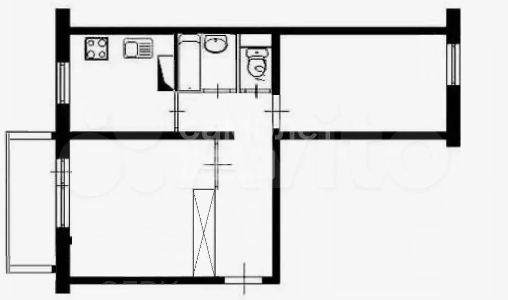 2-к. квартира, 49 м, 3/5 эт. - Фото 0