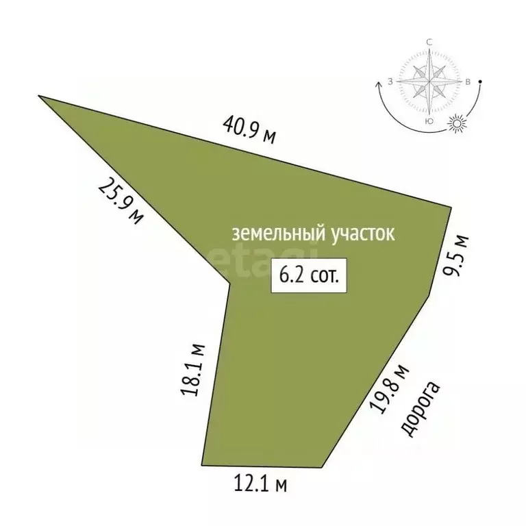 Участок в Севастополь Металлист садовое товарищество, ул. Извилистая, ... - Фото 1